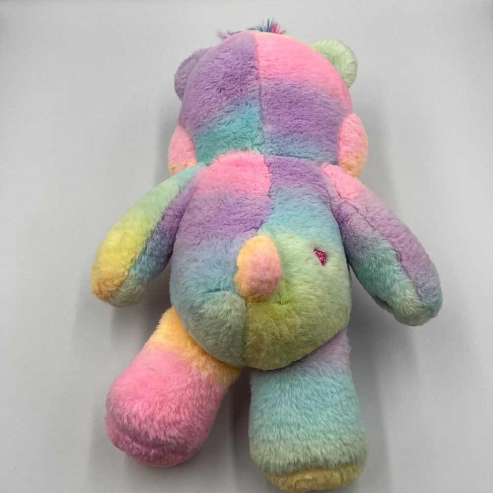 Care Bears Togetherness‎ Bear 14" Plush Doll Rainbow Tie Dye Heart 2021 Clean - Picture 10 of 10